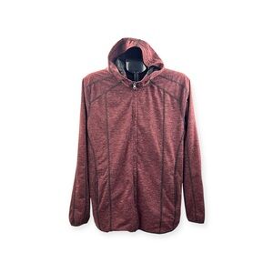 Men's Maroon Performance Jacket with Hood